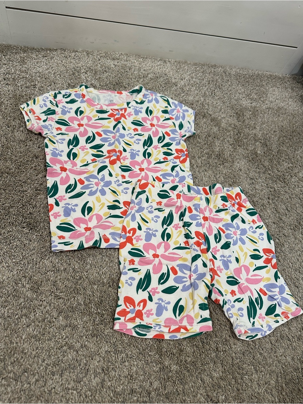 GAP Kids Floral Short Pajama Set - Pink Multi